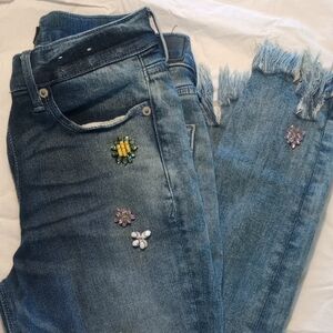 Express Embellished Blue Women's Jeans